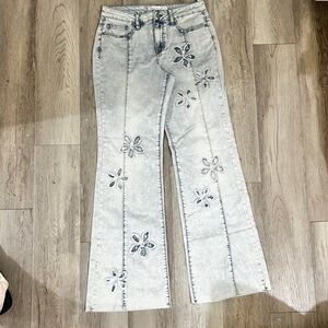 Floral Patchwork Women's Jeans